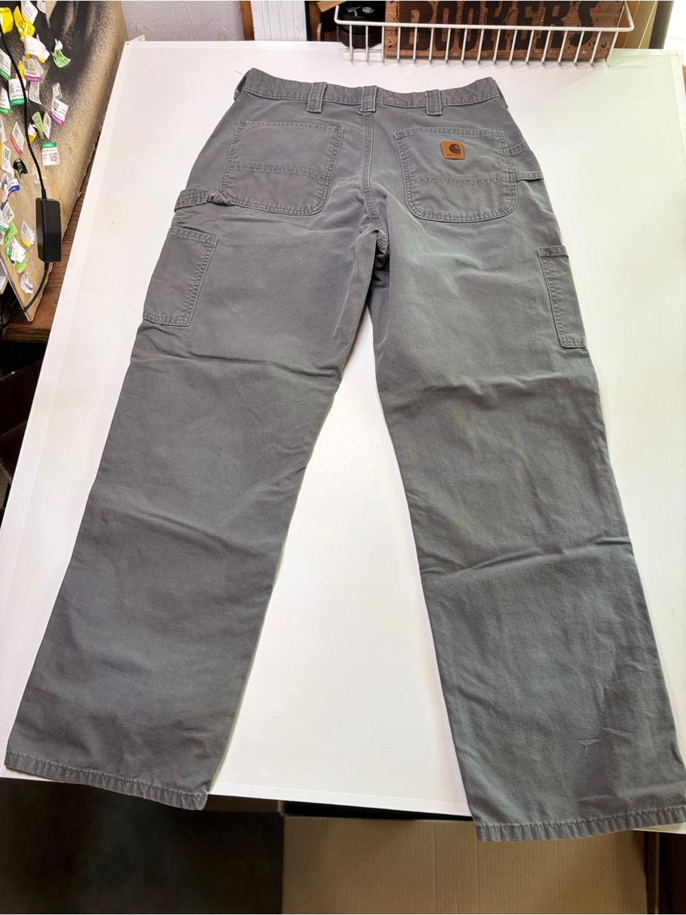 Carhartt Men’s 32x30 Gray Painter Work Pants Relaxed Fit Workwear - Picture 5 of 8